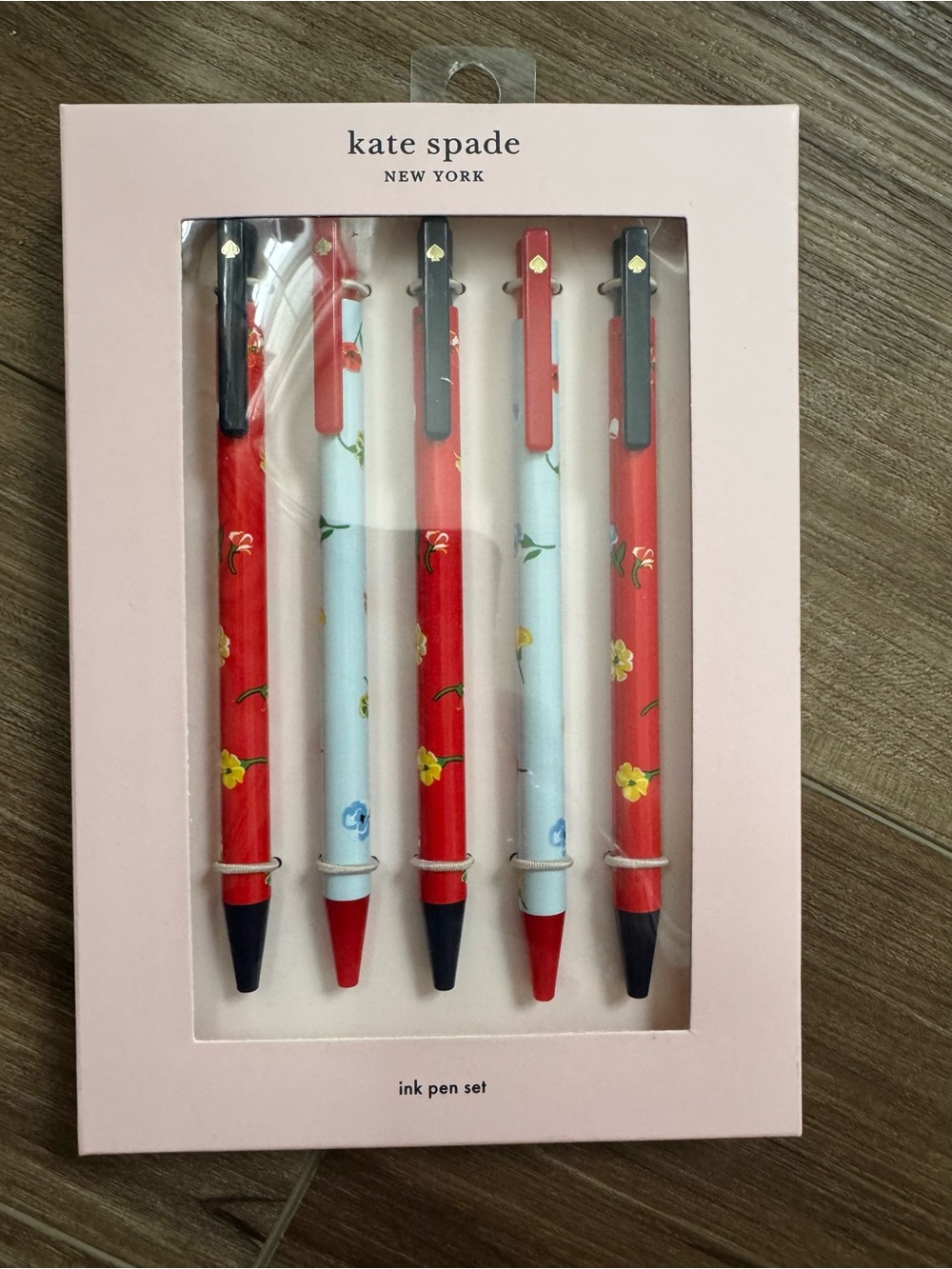 kate spade green boxed pen set